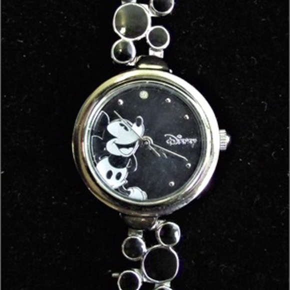 Mickey Mouse Ears Disney Silver & Black Watch main image 4